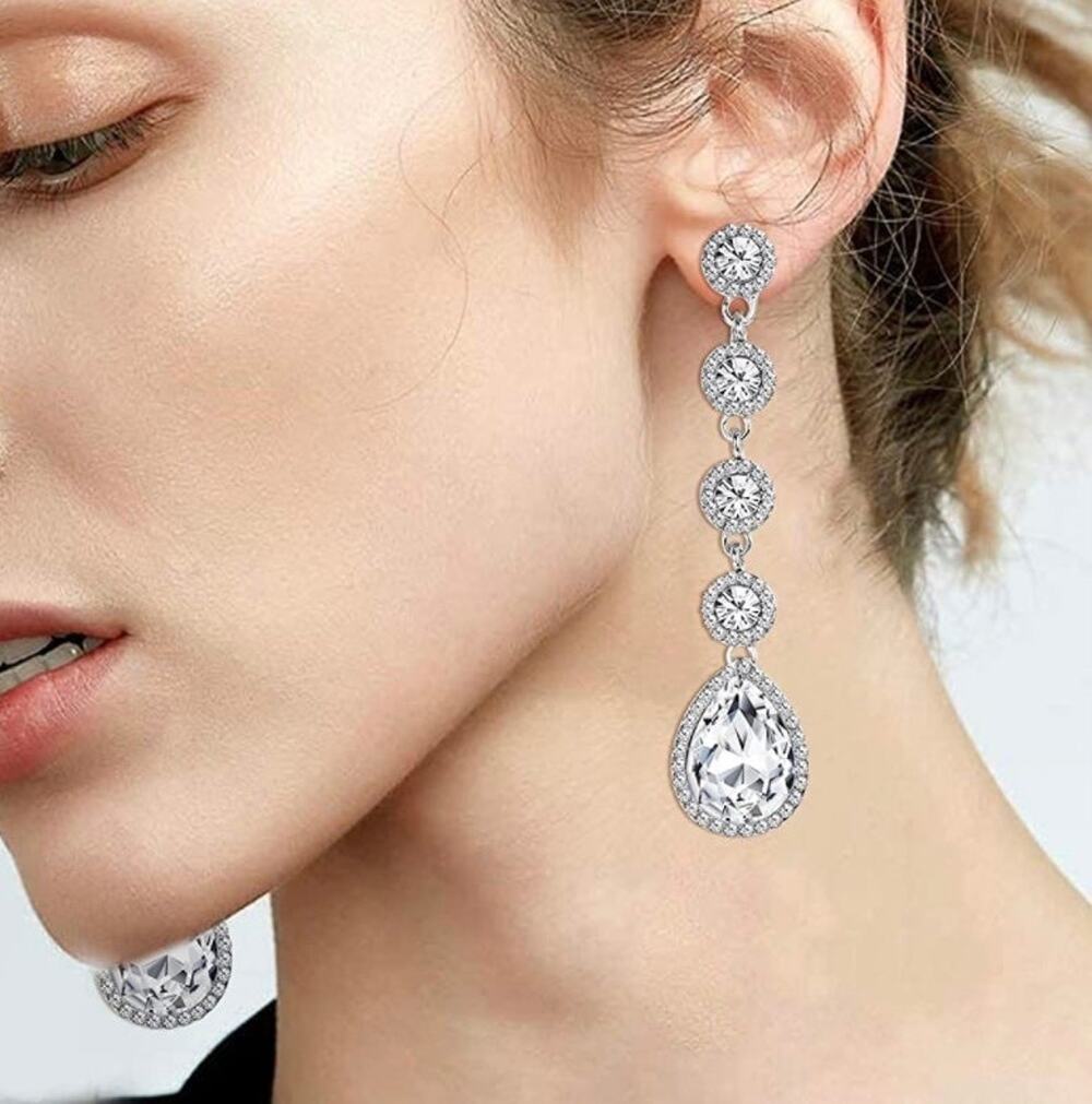 Rhinestone Drop Earrings